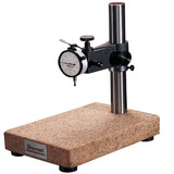 Starrett 55966 | 8" W x 12" L x 2" T x 9-1/4" Column Height Granite Comparator Gage Stand with Fine Adjustment & 655-141J Dial Indicator