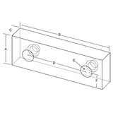 All Industrial VJ-6A060202M | Machined Aluminum Soft Jaws- 6" x 2" x 2" for 6" Vise (1 Pair)