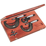 Starrett 68038 | 0"-3" Range 3 Pc. Carbide Micrometer Set 0.0001" Graduation