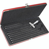 Starrett 52121 | 0"-9" Range Depth Micrometer 0.0010" Graduation 2-1/2" Base Length Plain Thimble