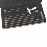 Starrett 52123 | 0"-9" Range Depth Micrometer 0.0010" Graduation 2-1/2" Base Length Ratchet Thimble