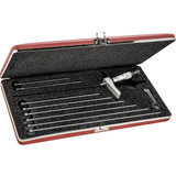 Starrett 52175 | 0"-9" Range Depth Micrometer 0.0010" Graduation 2" (Half Base) Base Length Ratchet Thimble
