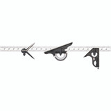 Starrett 51552 | 4 Pc. 24" Hardened Steel Blade Combination Square 4R Graduation with Square, Center, Protractor Head