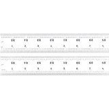 Starrett 51510 | 36" Heavy Spring-Tempered Steel Rule 1/32", 1/64", 1/50", 1/100" Graduation