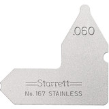 Starrett 63441 | 1/16" Satin Coated Steel Individual Radius Gage