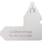 Starrett 50624 | 1/16" Satin Coated Steel Individual Radius Gage