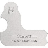 Starrett 50633 | 13/64" Satin Coated Steel Individual Radius Gage