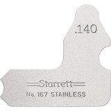 Starrett 63447 | 9/64" Satin Coated Steel Individual Radius Gage