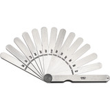 Starrett 73340 | 0.0015"-0.2000" Stainless Steel Thickness Gage 13 Leaves Straight