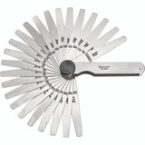 Starrett 73442 | 0.0015"-0.0250" Stainless Steel Thickness Gage 26 Leaves Tapered