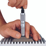 Starrett 52318 | 0"-3" Range Depth Micrometer 0.0010" Graduation 2-1/2" Base Length Ratchet Thimble