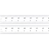 Starrett 51509 | 24" Heavy Spring-Tempered Steel Rule 1/32", 1/64", 1/50", 1/100" Graduation