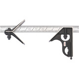 Starrett 56397 | 3 Pc. 12" Forged Steel Blade Combination Square 4R Graduation with Square, Center Head