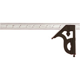 Starrett 50055 | 2 Pc. 12" Hardened Steel Blade Combination Square 4R Graduation with Square Head