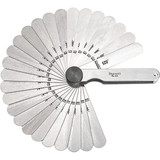 Starrett 50314 | 0.0015"-0.0250" Tempered Steel Thickness Gage 26 Leaves Straight