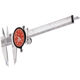 Starrett 64516 | 6" Range 0.0010" Graduation Stainless Steel Red Face Dial Caliper