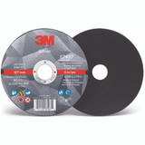 3M 7100139212 | 4.000" Diameter x 60+ Grit 191000 RPM Precision Shaped Ceramic Cut-Off Wheel - Black