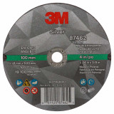 3M 7100139214 | 4.000" Diameter x 60+ Grit 191000 RPM Precision Shaped Ceramic Cut-Off Wheel - Black