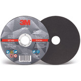 3M 7100139215 | 4.000" Diameter x 36+ Grit 191000 RPM Precision Shaped Ceramic Cut-Off Wheel - Black