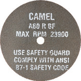 CGW 53-208-181 | 2" Diameter x 3/8" Hole x 1/8" Thickness 30000 RPM 24 Grit Reinforced Aluminum Oxide Type 1 Cutoff Wheel