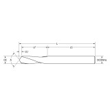 Keo 956-000-153 | 0.625" Diameter x 0.625" Shank x 0.853" Functional Length x 3.500" OAL x 120 Degree Angle 2 Flute Uncoated Carbide Spotting Drill