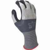 Showa ?381S-06-CAT2019 | Small Fully Coated Knit Wrist Cuff Black/Gray Nylon General Purpose Work Gloves