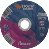 Weiler 58307 | 5" Diameter x 7/8" Hole x 3/64" Thickness 12200 RPM 60 Grit Ceramic Type 27 Cutoff Wheel