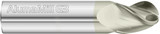 Fullerton Tool 27352 | 3/8" Diameter x 3/8" Shank x 1/2" LOC x 2-1/2" OAL 3 Flute FC5 Solid Carbide Ball End Mill