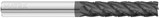 Fullerton Tool 25031 | 1/2" Diameter x 1/2" Shank x 1-1/4" LOC x 3-1/2" OAL 5 Flute FC1 Solid Carbide Corner Radius End Mill