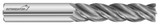 Fullerton Tool 34500 | 1/2" Diameter x 1/2" Shank x 2" LOC x 4" OAL 4 Flute FC18 Solid Carbide Corner Radius End Mill