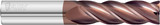 Fullerton Tool 35284 | 16.00mm Diameter x 16.00mm Shank x 50.00mm LOC x 89.00mm OAL 4 Flute FC20 Solid Carbide Corner Radius End Mill