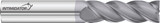 Fullerton Tool 34327 | 3/4" Diameter x 3/4" Shank x 2-1/4" LOC x 5" OAL 4 Flute FC18 Solid Carbide Square End Mill
