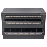 Huot 13000 | Fractional Drill Dispenser Cabinet, Holds 1/16"-1/2" Drill Bits