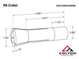 Colton Industrial Tools 20052 | 25/32" Ultra Precision R8 Round Collet, 0.001" Accuracy