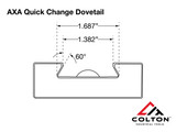 Colton AXA Wedge Tool Post Dovetail Line Drawing