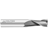 Photograph of Colton Cutting Tools 61143 | Carbide End Mill 2 Flute Square End Standard 3/8" Diameter x 1" LOC x 2 1/2" OAL