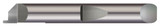 Photograph of a Micro 100 QRRC3-030-375-245X | 0.2450" Min Bore DIA x 0.375" (3/8) Max Bore Depth x 0.0300" Tooth Width x 0.0500" Projection x 0.2500" (1/4) Shank DIA x 2.00" (2) Overall Length x 0.0030" Radius  - Carbide Retaining Ring Grooving  Right Hand, AlTiN Coated