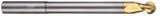 Photograph of a Helical Solutions 18182 |H45AL-RN-M-20312-BN 0.3125" (5/16) Cutter DIA x 0.3125" (5/16) Shank DIA x 0.4375" (7/16) Length of Cut x 4.0000" (4) Overall Length x 2.1250" (2-1/8) Reach Carbide 45° Helix Ball End Mill for Aluminum, 2 Flutes, ZPLUS Coated - (H45AL-RN-M-20312-BN)
