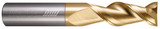 Photograph of a Helical Solutions 00617 |H45AL-X-20625 0.6250" (5/8) Cutter DIA x 0.6250" (5/8) Shank DIA x 3.7500" (3-3/4) Length of Cut x 6.0000" (6) Overall Length Carbide 45° Helix Square End Mill for Aluminum, 2 Flutes, ZPLUS Coated - (H45AL-X-20625)