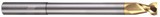 Photograph of a Helical Solutions 02497 |H45AL-RN-L-21000 1.0000" (1) Cutter DIA x 1.0000" (1) Shank DIA x 1.2500" (1-1/4) Length of Cut x 7.0000" (7) Overall Length x 4.3750" (4-3/8) Reach Carbide 45° Helix Square End Mill for Aluminum, 2 Flutes, ZPLUS Coated - (H45AL-RN-L-21000)