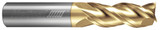Photograph of a Helical Solutions 83521 |H40ALV-LX-30125 0.1250" (1/8) Cutter DIA x 0.1250" (1/8) Shank DIA x 0.8750" (7/8) Length of Cut x 2.5000" (2-1/2) Overall Length Carbide 40° Helix Square End Mill for Aluminum, 3 Flutes, Uncoated - (H40ALV-LX-30125)