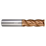 Helical Solutions 83246 | HSV-S-40250-R.010 0.250" (1/4) Diameter x 0.250" (1/4) Shank x 0.010" Corner Radius x 2.000" (2) OAL x 0.375" (3/8) LOC 4 Flute TPLUS Coated Corner Radius End Mill