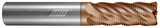 Photograph of a Helical Solutions 83494 |HXVR-R-40750-R.060 0.7500" (3/4) Cutter DIA x 0.7500" (3/4) Shank DIA x 0.0600" Radius x 1.6250" (1-5/8) Length of Cut x 4.0000" (4) Overall Length Carbide Corner Radius End Mill for Stainless and High Temp, 4 Flutes, TPLUS Coated - (HXVR-R-40750-R.060)