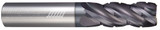 Photograph of a Helical Solutions 83459 |HSVR-C-R-40250-R.010 0.2500" (1/4) Cutter DIA x 0.2500" (1/4) Shank DIA x 0.0100" Radius x 0.7500" (3/4) Length of Cut x 2.5000" (2-1/2) Overall Length Carbide Corner Radius End Mill for Steel, 4 Flutes, APLUS Coated - (HSVR-C-R-40250-R.010)