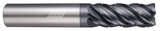 Photograph of a Helical Solutions 83076 |HEV-C-SR-50250-R.030 0.2500" (1/4) Cutter DIA x 0.2500" (1/4) Shank DIA x 0.0300" Radius x 0.5000" (1/2) Length of Cut x 2.5000" (2-1/2) Overall Length Carbide Corner Radius End Mill for Steel, 5 Flutes, APLUS Coated - (HEV-C-SR-50250-R.030)