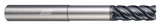 Photograph of a Helical Solutions 82893 |HEV-C-RNR-M-50250-R.020 0.2500" (1/4) Cutter DIA x 0.2500" (1/4) Shank DIA x 0.0200" Radius x 0.7500" (3/4) Length of Cut x 4.0000" (4) Overall Length x 2.1250" (2-1/8) Reach Carbide Corner Radius End Mill for Steel, 5 Flutes, APLUS Coated - (HEV-C-RNR-M-50250-R.020)