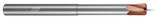 Photograph of a Helical Solutions 83736 |HFVC-RN-100-50375 0.3750" (3/8) Cutter DIA x 0.3750" (3/8) Shank DIA x 0.3750" (3/8) Length of Cut x 6.0000" (6) Overall Length x 3.7500" (3-3/4) Reach Carbide Coolant Through High Feed End Mill, 5 Flutes, TPLUS Coated - (HFVC-RN-100-50375)