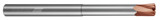 Photograph of a Helical Solutions 83729 |HFV-RN-040-40187 0.1875" (3/16) Cutter DIA x 0.2500" (1/4) Shank DIA x 0.1875" (3/16) Length of Cut x 2.5000" (2-1/2) Overall Length x 0.7500" (3/4) Reach Carbide High Feed End Mill, 4 Flutes, TPLUS Coated - (HFV-RN-040-40187)