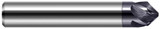 Photograph of a Harvey Tool 789008-C3 | 0.1250" (1/8) Shank DIA x 45° per side Carbide Flat Chamfer Cutter, 5 Helical Flutes, AlTiN Coated