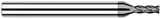 Photograph of a Harvey Tool 799720 | 0.0200" (.5 mm) Cutter DIA x 0.0600" Length of Cut Carbide Square End Mill, 4 Flutes, CVD Diamond 4µm